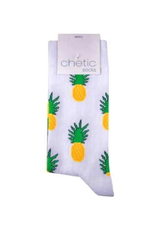 BEYAZ SOKET ANANAS DESENLİ ÇORAP