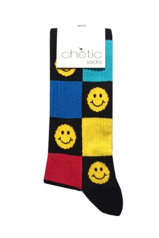 Emojili Siyah Erkek Soket Çorap