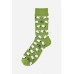 Sheep Pattern Men's Green Crew Socks