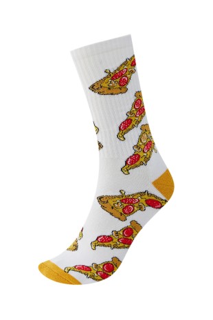 Pizza Desenli Erkek Soket Çorap Pizza Desenli Erkek Soket Çorap
