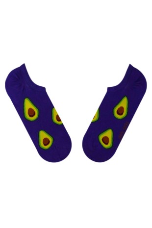 MOR SNEAKER AVOKADO DESENLİ ÇORAP