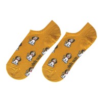 Beagle Köpek Desenli Hardal Sneaker Çorap Beagle Köpek Desenli Hardal Sneaker Çorap