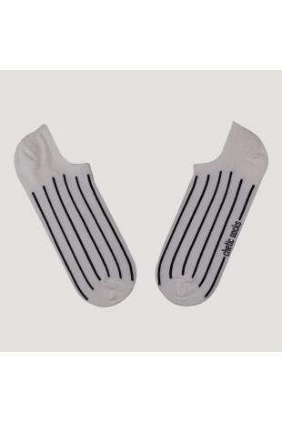 BEYAZ SNEAKER SİYAH ÇİZGİLİ ÇORAP