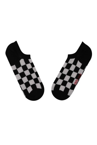 SİYAH SNEAKER BEYAZ DAMALI DESENLİ ÇORAP SİYAH SNEAKER BEYAZ DAMALI DESENLİ ÇORAP
