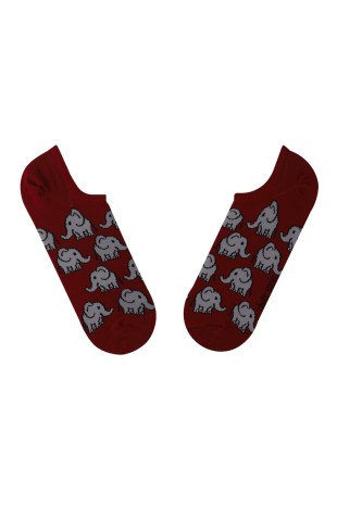 BORDO SNEAKER FİL DESENLİ ÇORAP BORDO SNEAKER FİL DESENLİ ÇORAP