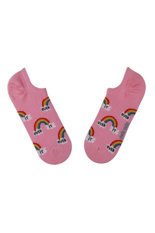 PEMBE SNEAKER GÖKKUŞAĞI OVER IT DESENLİ ÇORAP PEMBE SNEAKER GÖKKUŞAĞI OVER IT DESENLİ ÇORAP