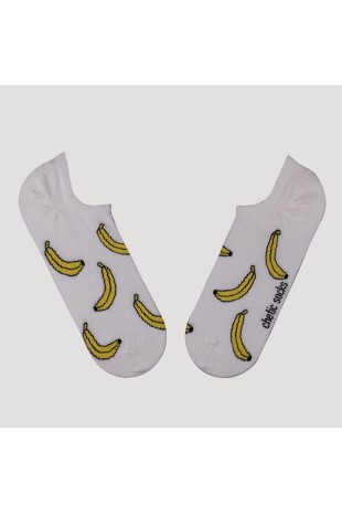 BEYAZ SNEAKER MUZ DESENLİ ÇORAP BEYAZ SNEAKER MUZ DESENLİ ÇORAP