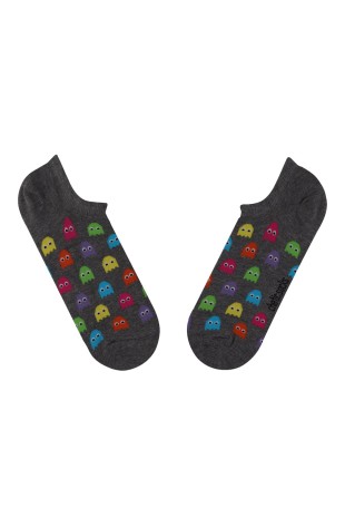 GRİ SNEAKER PACMAN MONSTER DESENLİ ÇORAP GRİ SNEAKER PACMAN MONSTER DESENLİ ÇORAP