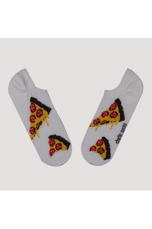 KREM SNEAKER PİZZA DİLİMİ DESENLİ ÇORAP KREM SNEAKER PİZZA DİLİMİ DESENLİ ÇORAP