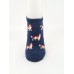 Spaniel Dog Pattern Navy Sneakers Socks Spaniel Dog Pattern Navy Sneakers Socks