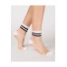 White and Black Striped Sheer Mesh Ankle Socks White and Black Striped Sheer Mesh Ankle Socks