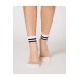 White and Black Striped Sheer Mesh Ankle Socks White and Black Striped Sheer Mesh Ankle Socks