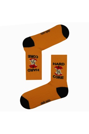 SARI SOKET HARD CORE ELMA DESENLİ ÇORAP SARI SOKET HARD CORE ELMA DESENLİ ÇORAP