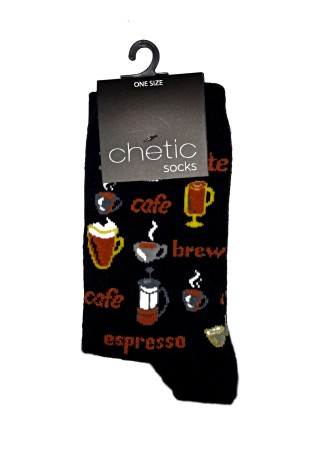 Siyah Soket Coffee Desenli Çorap Siyah Soket Coffee Desenli Çorap