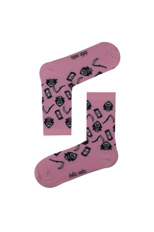 PINK CREW SKULL SOCKS