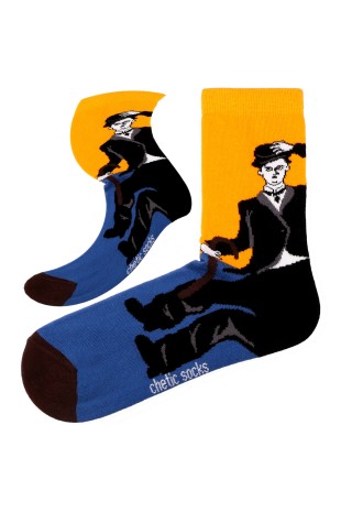 Multi Soket Charlie Chaplin Desenli Çorap