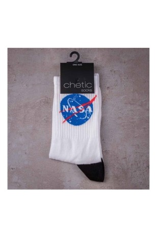 BEYAZ SPORT NASA GEZEGEN DESENLİ ÇORAP BEYAZ SPORT NASA GEZEGEN DESENLİ ÇORAP