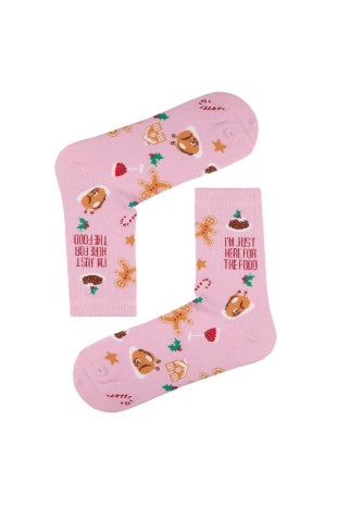 PEMBE SOKET CHRISTMAS TEMALI ÇORAP PEMBE SOKET CHRISTMAS TEMALI ÇORAP