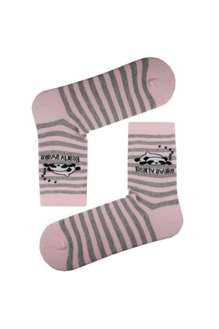 PEMBE SOKET UYUYAN PANDA DESENLİ ÇORAP PEMBE SOKET UYUYAN PANDA DESENLİ ÇORAP