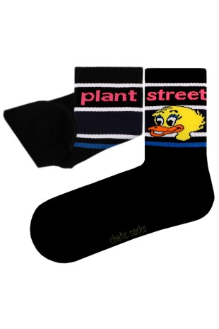 Siyah Soket Street Plant Sevimli Ördek Çorap